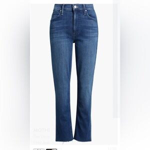 MOTHER Mid Rise Dazzler Crop Fray Jeans - 27